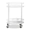 Baxton Studio Dallan Modern Industrial White Metal 2-Tier Kitchen Cart 193-12117-ZORO - alternate 4
